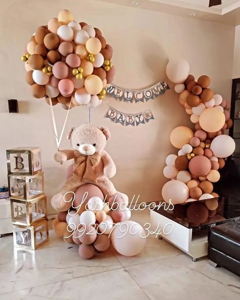 Baby Boy Homecoming Decorations, Baby Welcoming Ideas, Welcome Baby Decoration Ideas At Home With Balloons, Baby Coming Home Decorations, Baby Boy Decorations Welcome, Baby Homecoming Decorations, Welcome Balloon Decoration, Baby Boy Welcome Decoration At Home, Newborn Welcome Home Decoration