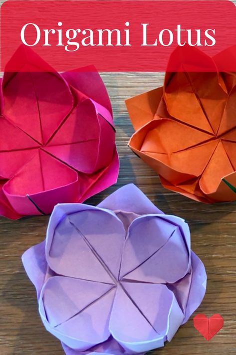 How to make an origami Lotus Flower - the simple way.  In this video, I'll show you how to make a beautiful and very simple origami Lotus Flower 🌸�😍  I'll show you step by step how to do it, so you can enjoy the calming experience of doing origami 😊❤️  The paper used in this video is 15 x 15 cm or 6 x 6 in.  I aim to give you simple and easy instructions so you can learn to do this yourself 🤩 here is the link to my channel:  https://www.youtube.com/origamiprincess Flower Folding, Origami Lotus, Snowflake Crafts, Origami Lotus Flower, Origami Paper Craft, Craft Origami, Simple Origami, Origami Videos, Cute Origami