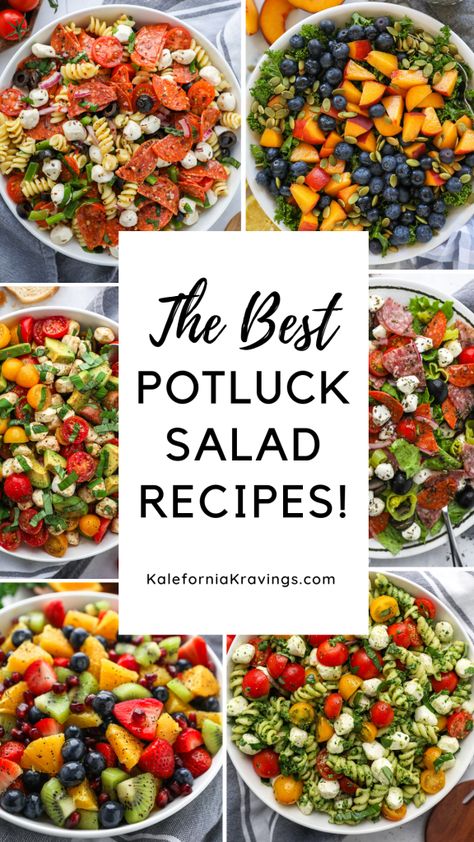 Potluck Salad Recipes, Potluck Salads, Summer Potluck Dishes, Healthy Potluck, Potluck Salad, Easy Potluck, Potluck Side Dishes, Salads For A Crowd, Meat Lover