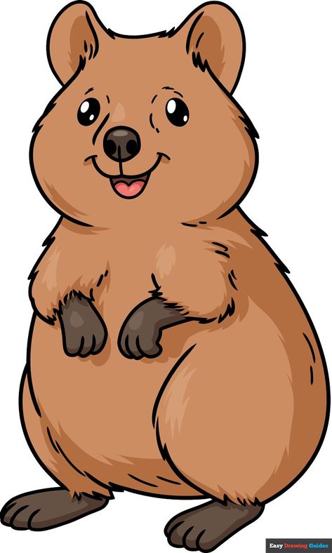 Learn How to Draw a Quokka: Easy Step-by-Step Drawing Tutorial for Kids and Beginners. See the full tutorial at https://easydrawingguides.com/how-to-draw-a-quokka/ Quokka Drawing Cute, Bt21 Names, Quokka Drawing, Australian Mammals, Drawing Guides, Cartoon Drawing Tutorial, Easy Animals, Easy Drawing Tutorial, Drawing Tutorials For Kids