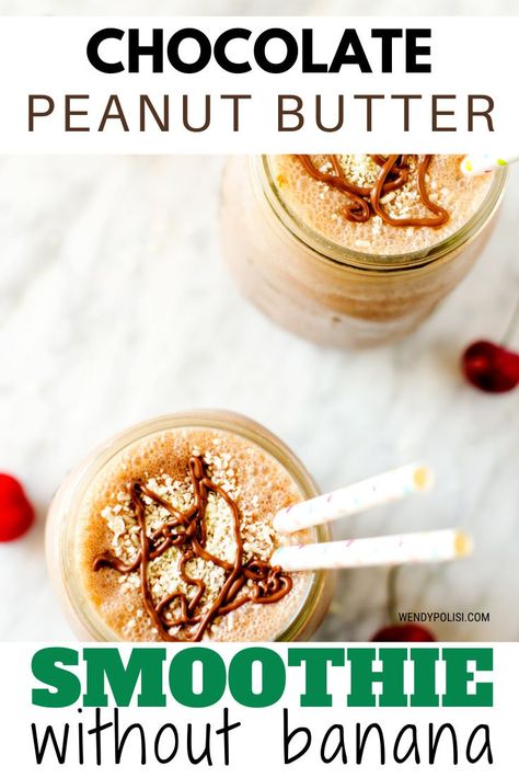 If you are looking for a healthy breakfast or snack that feels indulgent, give this Chocolate Peanut Butter Smoothie without banana a try! This recipe will make you feel like you are indulging, minus the guilt. With creamy peanut butter, tangy yogurt, cocoa powder and ground flax seeds, this is a drink you can feel good about serving. Gluten Free and easily made vegan with the use of almond milk and coconut yogurt. Chocolate Yogurt Smoothie, Peanut Butter Powder Smoothie, Milk Smoothie Recipes, Almond Milk Smoothie Recipes, Flaxseed Smoothie, Peanutbutter Smoothie Recipes, Smoothie Without Banana, Smoothie Without Yogurt, Almond Butter Smoothie