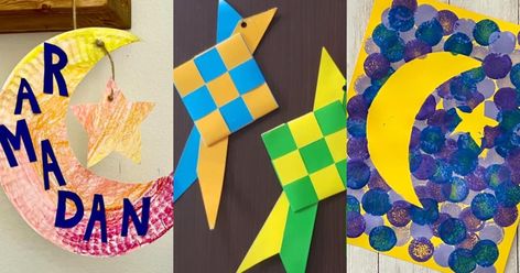 Hari Raya Art And Craft, Raya Art And Craft, Hari Raya Decoration Ideas, Raya Decoration Ideas, Raya Craft, Hari Raya Decoration, Fun Easy Projects, Raya Decoration, Projects For Preschoolers