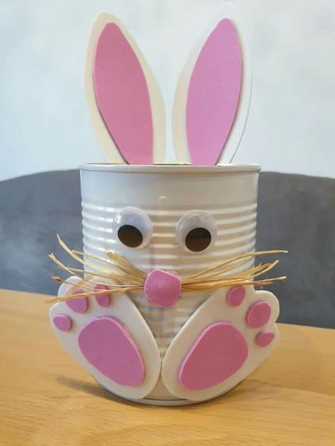 Diy Easter Crafts, Easter Board, Fun Easter Crafts, Easter Craft Decorations, Easy Easter Decorations, Tin Can Crafts, Easy Easter Crafts, Easter Bunny Crafts, Easter Decorations Kids