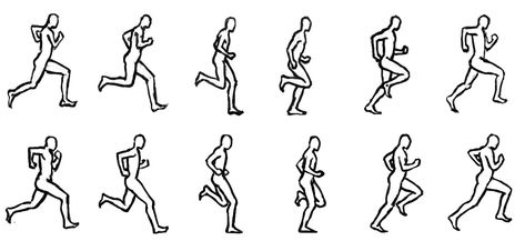 The first step was to import each pose into Flash as it’s own keyframe. Description from citizenwoodward.wordpress.com. I searched for this on bing.com/images Running Motion Drawing, Animation Flipbook, Stick Figure Running, Running Character, Animation Cycle, Running Animation, Running Drawing, Concept Art Landscape, Gait Cycle