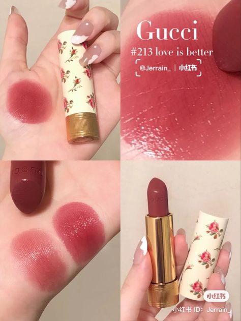 Gucci Makeup Products, Gucci Sheer Lipstick, Gucci Lipstick Swatch, Gucci Lipstick Aesthetic, Gucci Cosmetics, Economy Infographic, Gucci Lipstick, Gucci Makeup, Evening Eye Makeup