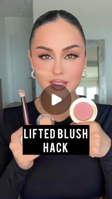 Erica Taylor on Instagram: "Blush hack #stitch #blush #blusher #blushhack #hack #hacks #over40 #over50 #makeuphacks #cheeklift #cheeklifting #facelift #makeupover40 #matureskin #makeupartist #fyp stitch with @christendominique" Blusher Placement, Apply Blush Correctly, Blush Placement, Erica Taylor, Cheek Lift, Blusher Makeup, Makeup Over 40, April 20, Round Face