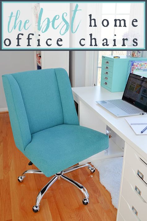 16 tips for the best home office chairs, including office chairs for short people, and 10 stylish and comfortable office chair options. #sponsored #homeofficechair Unique Office Chairs, Comfy Office Chair, Desk Chair Comfy, Cool Office Desk, Cute Desk Chair, Stylish Office Chairs, Comfortable Desk, Best Home Office, Pretty Office