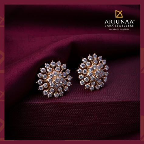 Diamond Earrings Studs Indian, Studs Indian, Styling 101, Diamond Earrings Indian, Emerald Stone Rings, Studs Diamond, Gold Earrings Indian, New Gold Jewellery Designs, Gold Earrings Models