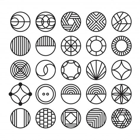 Circle geometric vector icon Premium Vec... | Premium Vector #Freepik #vector #pattern Geometric Art Circle, 3d Tiskárna, 달력 디자인, Motifs Textiles, Motif Art Deco, Geometric Vector, Geometric Drawing, Geometry Art, Geometric Logo