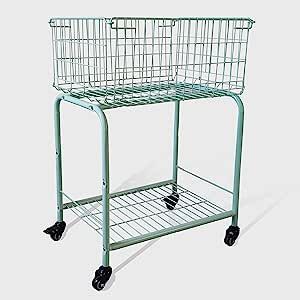 Cart For Room, Wire Laundry Basket, American Room, Basket With Wheels, Rolling Laundry Basket, Laundry Chute, Metal Cart, Laundry Cart, Laundry Sorter