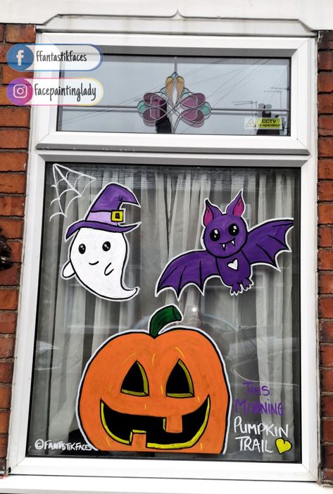 Window Painting Ideas Halloween, Halloween Window Drawing Ideas, Easy Halloween Window Painting Ideas, Pumpkin Window Painting, Halloween Window Art Paint, Halloween Window Drawing, Easy Window Painting Ideas, Thanksgiving Window Painting, Fall Window Painting Ideas