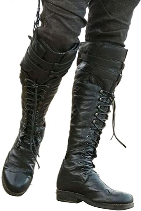 Medieval Boots, Medieval Shoes, Boots Biker, Pirate Boots, Military Combat Boots, Gothic Boots, Boots Combat, Cosplay Boots, Boots Flat