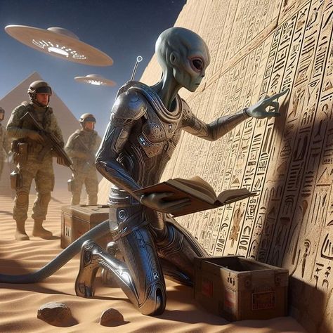 African Superhero, Alien Pictures, Alien Artifacts, Inspirational Digital Art, Grey Alien, Arte Alien, Ancient Egypt Art, Consciousness Art, Aliens And Ufos