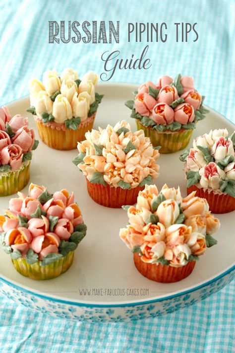 Frosting Tricks, Russian Cake Tips, Russian Tips, Russian Cakes, Russian Piping Tips, Decoration Patisserie, Fabulous Cakes, Frosting Tips, Buttercream Recipe