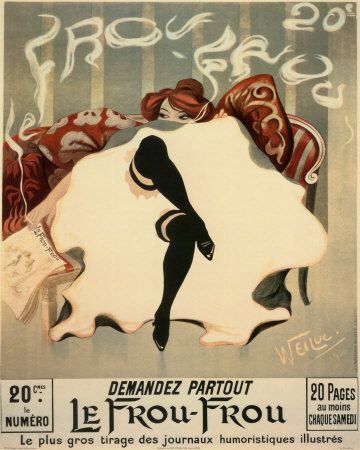 My favorite French Poster -  Frou Frou Arte Pin Up, Vintage French Posters, Aesthetic Posters, Postal Vintage, French Poster, Frou Frou, Pierre Balmain, Vintage Poster Art, Poster Vintage