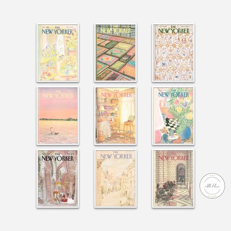 New Yorker Magazine Covers, Vintage New Yorker, Vintage Gallery Wall, Retro Magazine, Magazine Poster, Apartment Vibes, New Yorker Magazine, Bachelorette Pad, Vintage Gallery