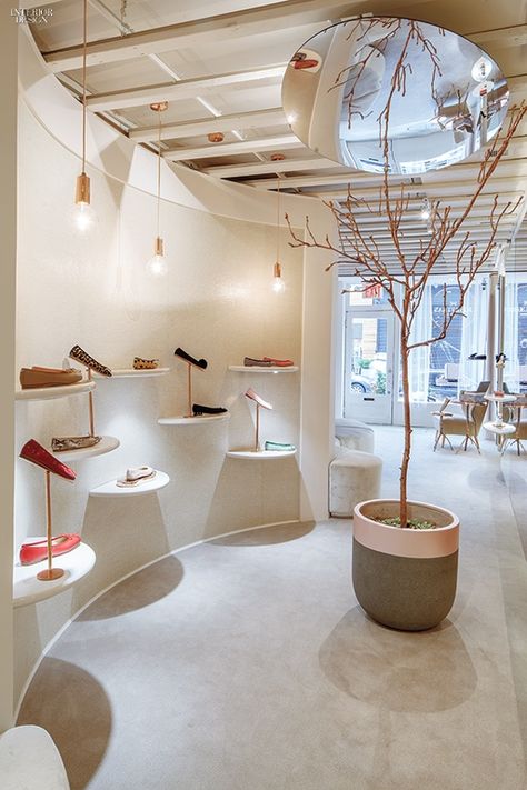 Christian Lahoude Studio Crafts an Ultra-Feminine Boutique for Shoe Brand Josefinas Shoes Store Design, Shoe Store Design, Retail Lighting, Growing Business, Boutique Interior Design, Store Interiors, Showroom Design, Retail Store Design, Boutique Interior