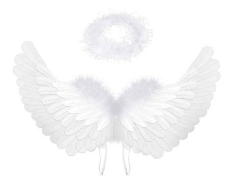 PRICES MAY VARY. Quality angel wings and halo. Adopting beautiful imported goose feathers, after precise processing, the wings are sturdy and durable, not easy to deform and fade.Better than similar products quality wings can be used multiple times. The angel wings suitable for children over 3 years old and teenager is very light, and the armband is made of high-quality elastic band, which is very comfortable to wear. The angel wings and halo have the perfect size. When the wings are open, the w Kids Angel Costume, Kids Angel Wings, Girls Angel Costume, Angel Wings And Halo, Costumes For Teenage Girl, Wings And Halo, Angel Wings Costume, Angel Halo, Costume Wings