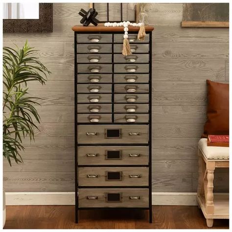 Industrial Metal Apothecary Cabinet | Hobby Lobby | 1867472 Apothecary Nursery, Art Studio Storage Small Spaces, Apothecary Cabinet Diy, Vintage Industrial Bedroom, Clothing Room, Craft Room Organization Storage, Farmhouse Playroom, Art Studio Storage, Craft Storage Cabinets