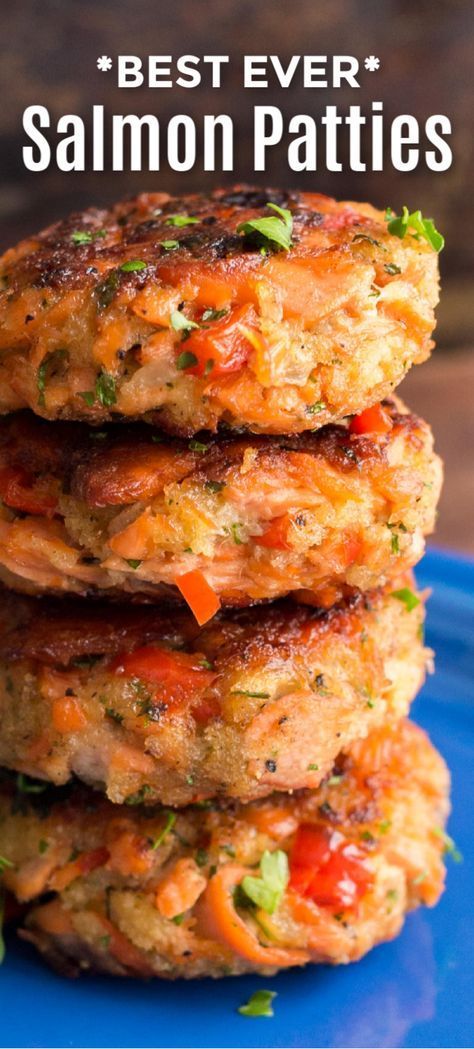 Mar 8, 2020 - These salmon patties are flaky, tender and so flavorful with crisp edges and big bites of flaked salmon. Easy salmon patties that always disappear fast! Salmon And Tuna Patties, Less Salt Recipes, Salmon Patties For Two, Keto Salmon Burgers Recipe, Keto Salmon Patties With Fresh Salmon, Salmon Patties Fresh Salmon, Salmon Cakes Keto, Salmon And Shrimp Patties, Salmon Paddies Recipes