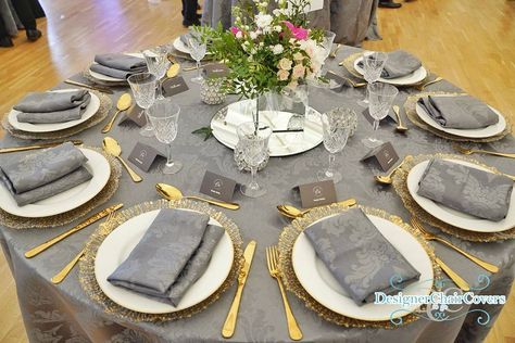 Ideas for a gold wedding theme Gray And Gold Wedding Theme, Gray Gold Wedding, Gray And Gold Wedding, Gray Wedding Theme, Grey And Gold Wedding, Silver And Gold Wedding, Grey Wedding Theme, Silver Wedding Theme, White Silver Wedding