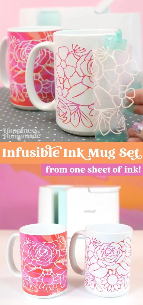 Diy Mugs Cricut, Cricut Mug Ideas Infusible Ink, Mug Ideas Cricut, Infusible Ink Mug Designs, Cricket Mug Ideas, Infusible Ink Tumbler Ideas, Mug Press Cricut, Cricut Infusible Ink Mugs, Cricut Mug Press Ideas Infusible Ink