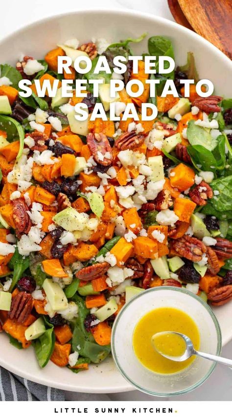 Harvest Bowl Salad, Winter Salad With Sweet Potatoes, Salad With Roasted Sweet Potatoes, Roasted Sweet Potatoes With Goat Cheese, Salad With Goat Cheese, Sweet Potato Salad, Roasted Sweet Potato Quinoa Salad, Arugula And Sweet Potato Salad, Beat Salad Goat Cheese