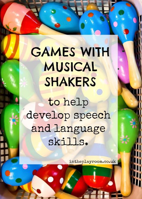 Games to play with musical shakers to help develop speech and language skills. Ideas for songs and games plus making your own DIY shakers and instruments with kids Language Group Activities Preschool, Early Childhood Music Activities, Art And Music Classroom Decor, Music With Preschoolers, Making Instruments Preschool, Teaching Music To Preschoolers, Montessori Music Activities, Toddler Music Activities, Baby Music Activities