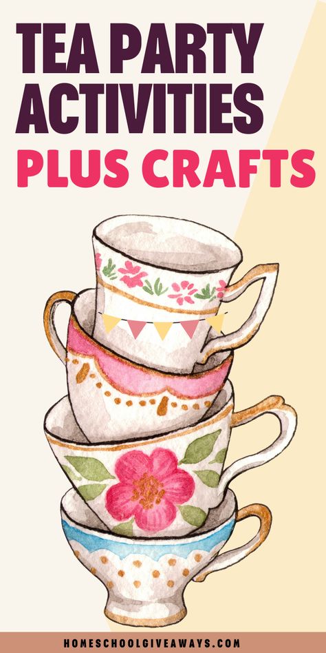 Class Tea Party Ideas, Preschool Tea Party Activities, Pin The Lid On The Tea Pot Game, Classroom Tea Party Ideas, Princess Tea Party Crafts, Tea Party Hats Diy Kids, Tea Activities For Kids, Tea Party For Preschoolers, Tea Parties For Kids