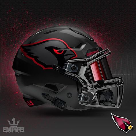 New Nfl Helmets, Cool Football Helmets, Football Helmet Design, College Football Helmets, Nfl Football Helmets, Arizona Cardinals Football, Helmet Concept, Helmet Designs, Cardinals Football