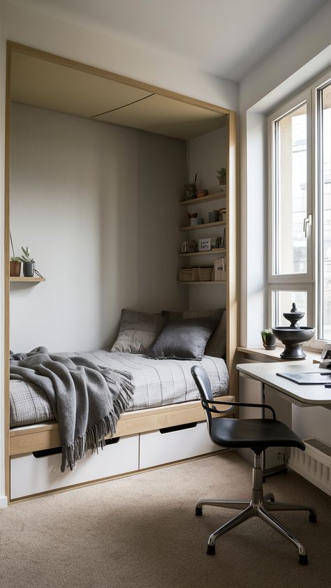 Elevate your home office with a serene, zen-inspired design! Imagine a cozy corner featuring a daybed draped in a soft grey throw, perfect for relaxation between tasks. A sleek desk nearby invites focus, while a charming tabletop fountain adds a touch of tranquility. Bathed in natural light from a large window, this space is designed for both productivity and peace. Ready to transform your workspace? Discover tips on how to achieve this calming aesthetic today! #HomeOfficeInspo #ZenDecor #IKEAStyle #WorkspaceGoals #InteriorDesign #CozyCorner #DaybedDesign Daybed In Office, Home Office With Daybed, Office With Daybed, Ikea Home Office, Ikea Style, Calming Aesthetic, Sleek Desk, Daybed Design, Tabletop Fountain