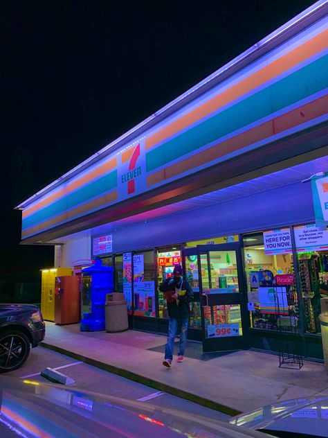 Seven Eleven Aesthetic Night, Seven Eleven Aesthetic Store, Convience Store Night, 7/11 Night, 7/11 Aesthetic, Hazy Wallpaper, 711 Aesthetic, Seven Eleven Aesthetic, 7 Eleven Aesthetic