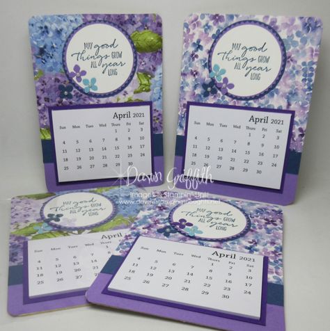 Small Calendar Ideas, Calendar Cards Ideas, Stampin Up Calendar Ideas Easel Cards, Stampin Up Calendar Ideas, Mini Calendar Ideas, Stampin Up 2024-2025, Desk Calendar Ideas, Handmade Desk Calendar, Homemade Calendar