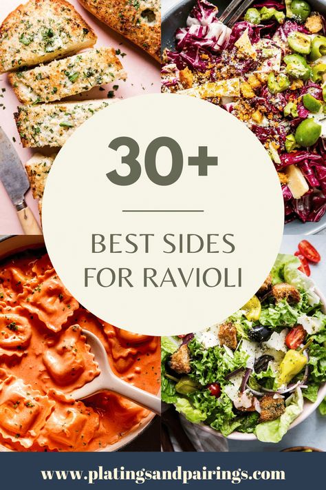 Wondering what to serve with ravioli? I’ve got you covered with this handy guide of the best sides for ravioli! Ravioli Serving Ideas, Side Dishes For Ravioli, Side For Ravioli, Side Dishes For Ravioli Dinners, Toasted Ravioli Meal, Things To Make With Ravioli, What To Serve With Ravioli Dinners, What To Eat With Ravioli, Sides For Ravioli Dinner