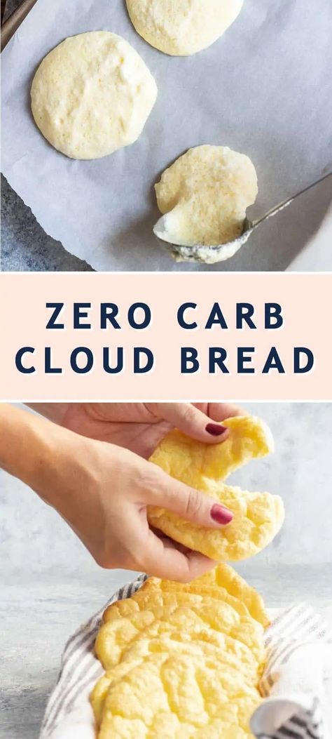 No Carb Bread, Zero Carb Foods, Baking Powder Uses, Zero Carb, No Carb Recipes, Boiled Egg Diet Plan, Cloud Bread, Carb Free, Low Fat Diets