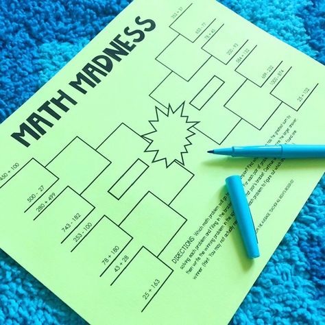 Math Month Ideas, Math Week Ideas, March Madness Math Ideas, Math Craft 3rd Grade, 4th Grade Math Projects, March Madness Math Activities, 3rd Grade Math Activities, March Madness Activities, March Madness Math