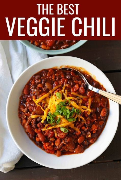 Chilli Recipe Vegetarian, Vegetarian Chili Recipe Crockpot, Veggie Chili Recipe, Vegetarian Chili Crock Pot, Vegetarian Chili Easy, Modern Honey, Vegetarian Chili Recipe, Bean Chili Recipe, Veggie Chili