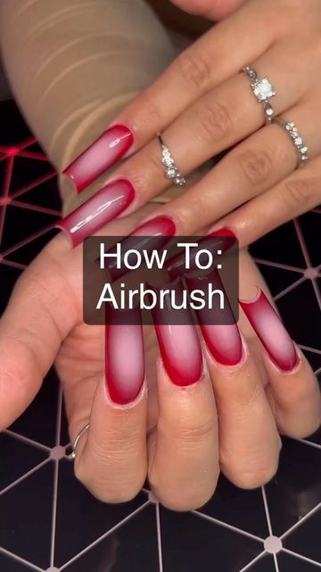 Airbrush Tutorial, Airbrush Nail, Airbrush Nail Art, Nail Tutorial Videos, Airbrush Designs, Makeup Video, Airbrush Nails, Painted Nail Art, Air Brush Painting