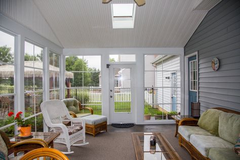 There are a wide array of door options to choose from; each with its own unique features and style. Here are a few door options for sunroom additions: Sunroom Doors Exterior, Sunroom Exterior Doors, Sunroom Door Exterior, Closed Patio, Sunroom Interior, Sunroom Doors, 4 Season Sunroom Ideas, Sunroom Additions, Carport Makeover