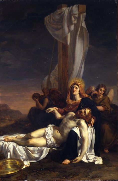 Paul Delaroche, The Crucifixion, Crucifixion Of Jesus, Our Lady Of Sorrows, Religious Paintings, Pictures Of Jesus Christ, Ayat Alkitab, Baroque Art, Jesus Christ Images