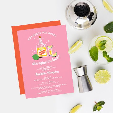 Tequila Bachelorette Party Invitation Bachelorette Tequila Theme, Tequila Themed Bachelorette Party, Tequila Invitation, Tequila Bachelorette Party, Tequila Bachelorette, Themed Bachelorette, Tequila Bottle, Shots Alcohol, Bachelorette Party Invitation