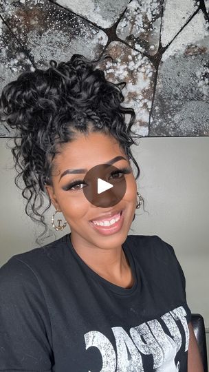 Messy Bun With Braids Black Women, Crochet Hair Updo Styles, Half Up Crochet Braid Styles, Boho Braids Bun, Updo Crochet Hairstyles, Quick Crochet Hairstyles, Quick Crochet Hairstyles Black Hair, Easy Crochet Hairstyles, Crochet Half Up Half Down Hairstyles