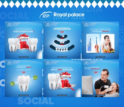 Social media 2020. on Behance Dentist Social Media Design, Dental Marketing Social Media, Social Media Design Ideas, Dentist Design, Dentist Social Media, Dental Social Media, Baby Logo Design, Dental Posts, Dental Posters