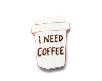 I Need Coffee Enamel Pin Coffee Pins, I Need Coffee, Kate Bishop, Jane The Virgin, Clint Barton, Need Coffee, Enamel Pin Badge, Cool Pins, Roller Derby