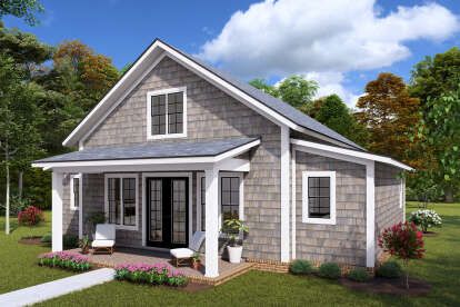 Cottage Plan: 1,049 Square Feet, 2 Bedrooms, 2 Bathrooms - 4848-00410 20 X 30 Floor Plan Layout 2 Bedroom, Mother In Law Cottage 2 Bedroom, 2 Bed Cottage Floor Plans, Two Bedroom Two Bath House Plans, Two Bedroom Cottage Plans, Small House Plans Under 1000 Sq Ft, Mother In Law Cottage Floor Plans, Small Cottage Layout, Tiny Home Floorplan 2 Bedroom