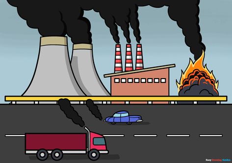 Learn How to Draw Air Pollution: Easy Step-by-Step Drawing Tutorial for Kids and Beginners. See the full tutorial at https://easydrawingguides.com/how-to-draw-air-pollution/ . Air Pollution Diagram, Air Pollution Drawing Easy, Air Pollution Pictures, Air Pollution Poster Project, Pollution Drawing Easy, Air Pollution Drawing, Atom Diagram, Pollution Drawing, Pollution Pictures