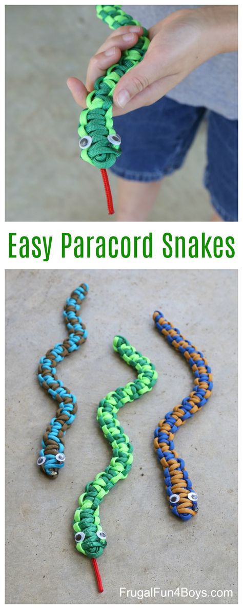 Snake Crafts, Nature Club, Paracord Diy, Scouts Crafts, Summer Crafts For Kids, Paracord Projects, Crafts For Boys, Fun Craft, Camping Crafts