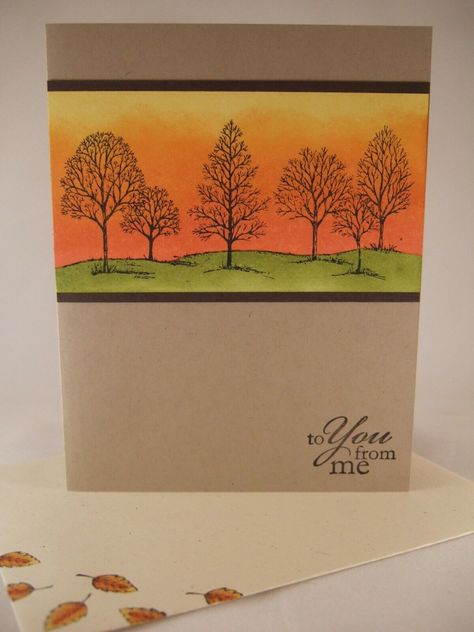 Thanksgiving Homemade Cards, Cards For Men Handmade, Fall Cards Handmade, Thanksgiving Cards Handmade, Lovely As A Tree, Handmade Greeting Card Designs, Fall Greeting Cards, Simple Birthday Cards, Leaf Cards