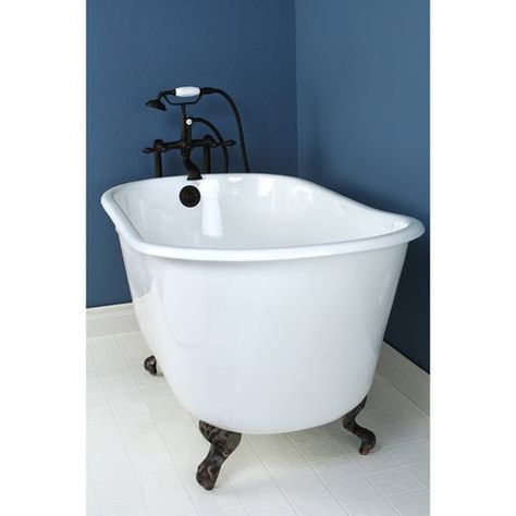 Main Image Zoomed Bathroom Freestanding Tub, Bathroom Freestanding, Small Bathtub, Cast Iron Bathtub, Best Bathtubs, Freestanding Tub Filler, Steam Showers Bathroom, Bath Tubs, Acrylic Bathtub