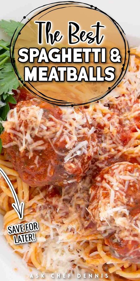 Italian Meatballs And Pasta, Classic Spaghetti And Meatballs, Authentic Spaghetti And Meatballs, Authentic Italian Meatballs Homemade, Best Spaghetti And Meatball Recipes, Pasta And Meatballs Recipes, Homemade Meatballs For Spaghetti, Spaghetti And Meatball Recipes, Spaghetti Balls